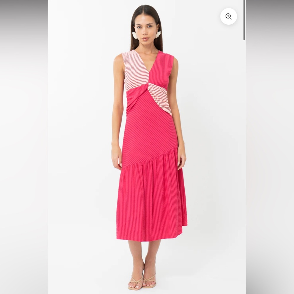 Adelyn Rae‎ Desi Textured Colorblock Striped Dress NWT Size M
